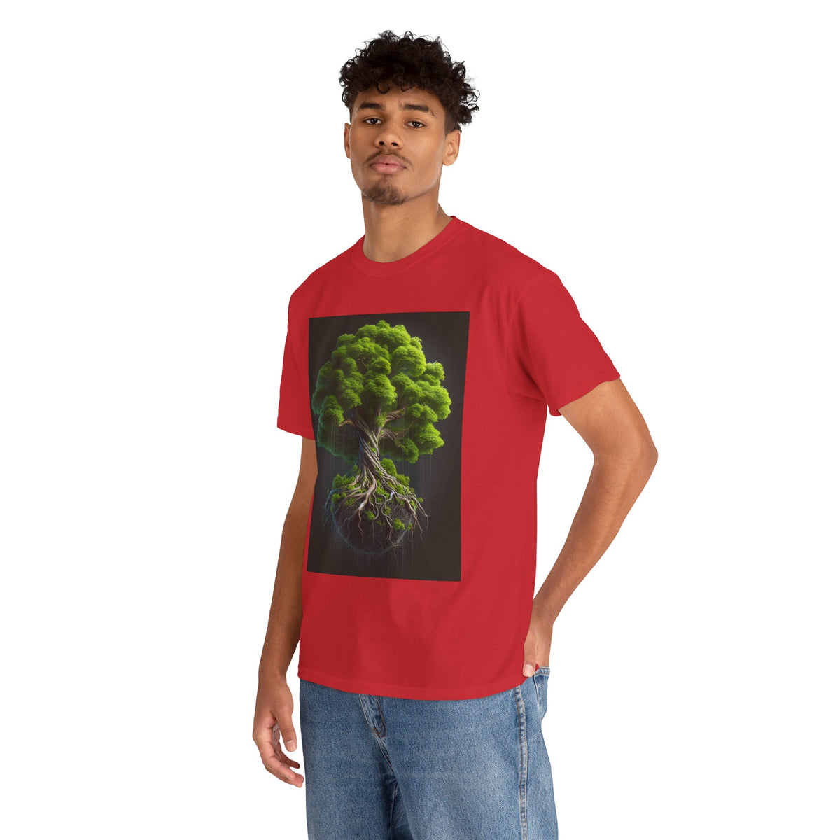 Eco-Friendly Unisex Heavy Cotton Tee - Tree of Life Design