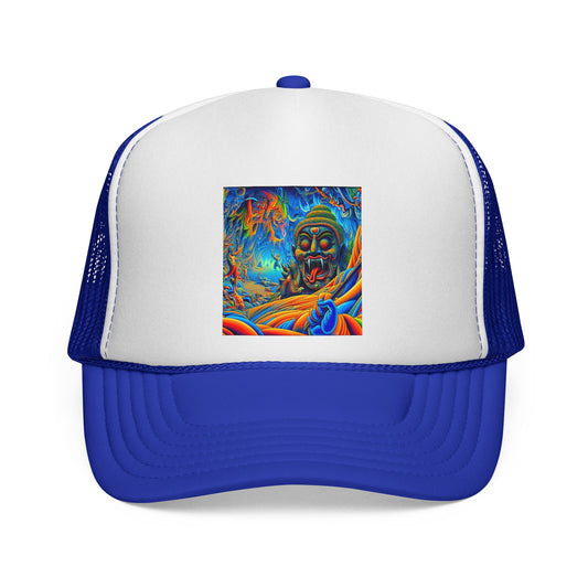 Vibrant Buddha Art Cap, Adjustable Snapback Hat, Cool Casual Style