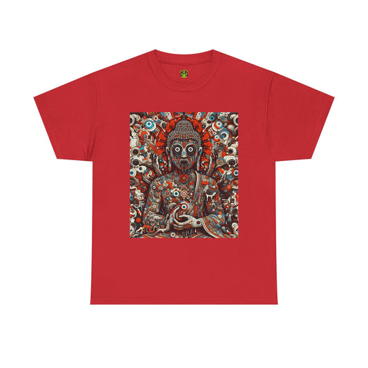 Buddha Art Heavy Cotton Tee - Spiritual, Meditation Shirt, Mindfulness Apparel