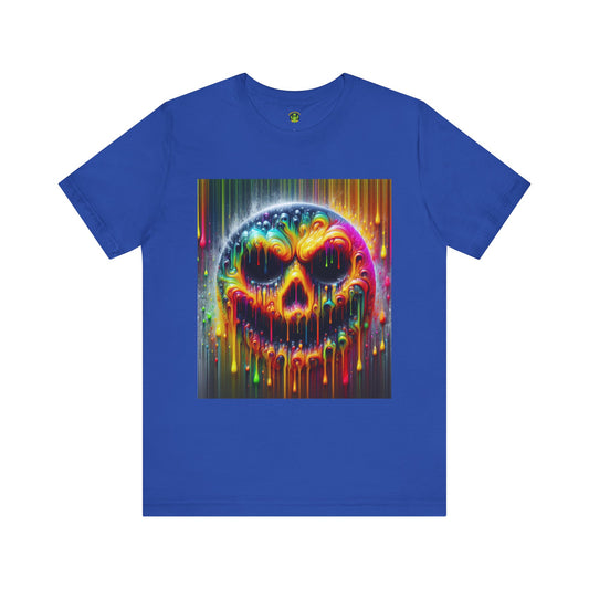 Psychedelic Skull Tee, Edgy Streetwear, Trendy Casual Wear