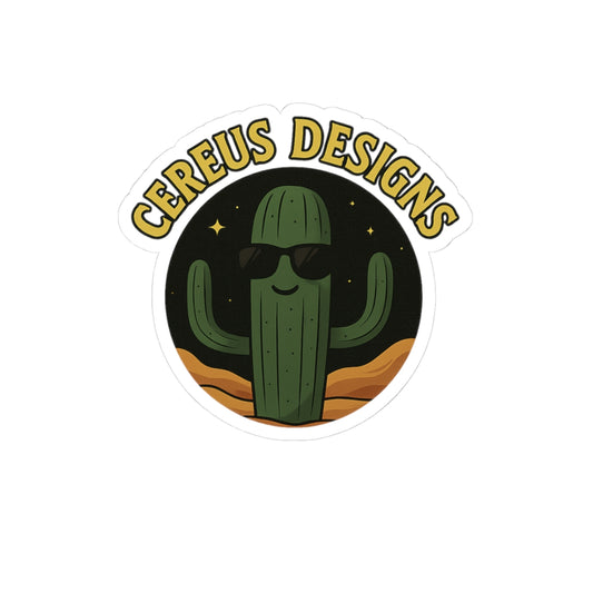 Cereus Designs Kiss-Cut Cactus Stickers | Fun Decorative Vinyl Decals for Laptops, Water Bottles, Journals, Gifts, and Home Decor