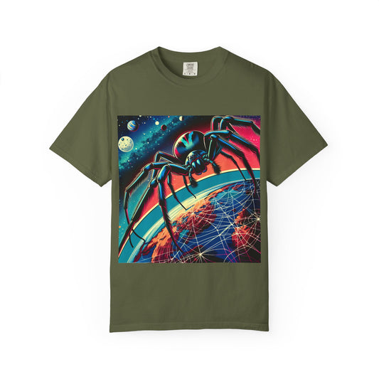 Cosmic Spider Graphic T-Shirt - Unisex Garment-Dyed Tee