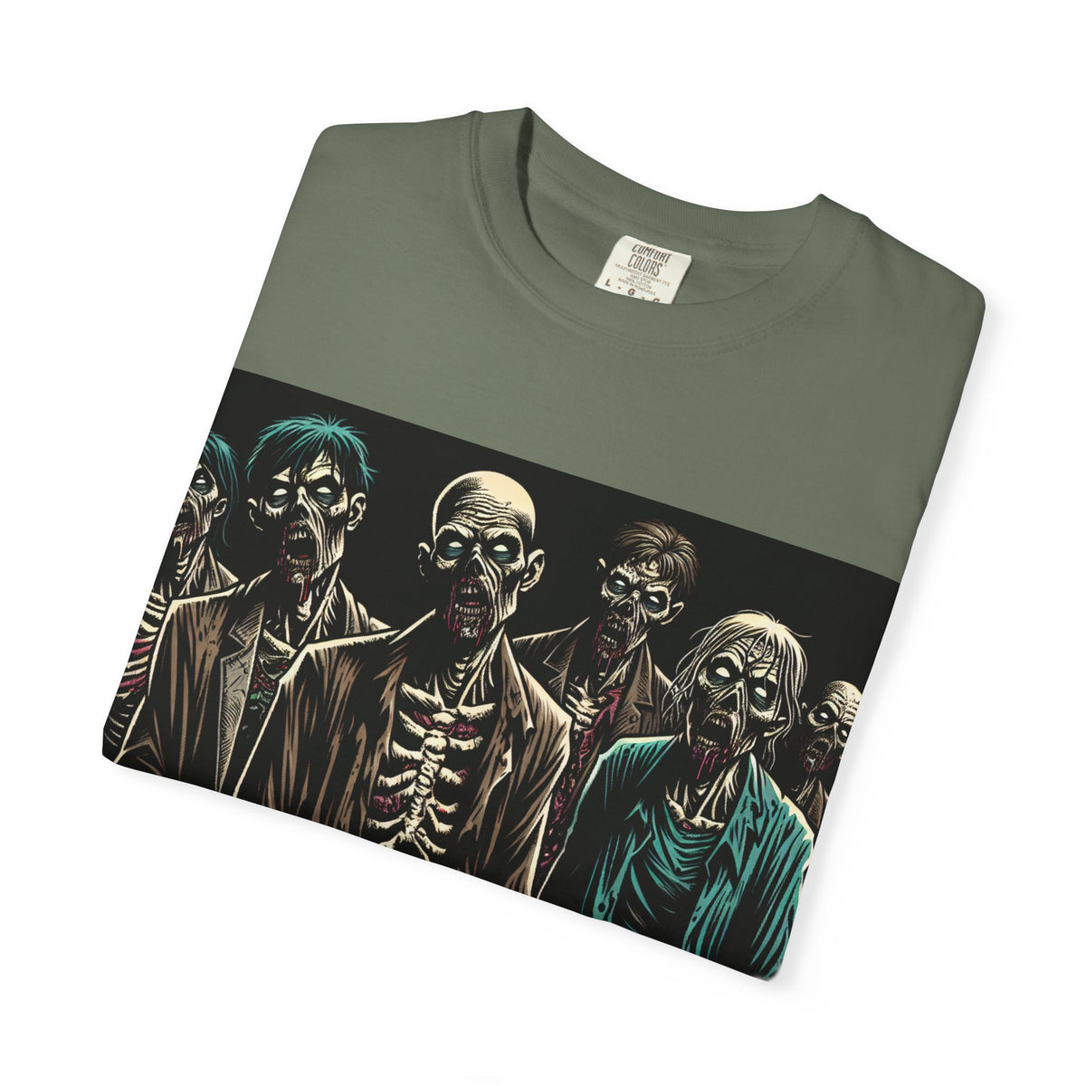 Zombie-Themed Garment-Dyed T-Shirt