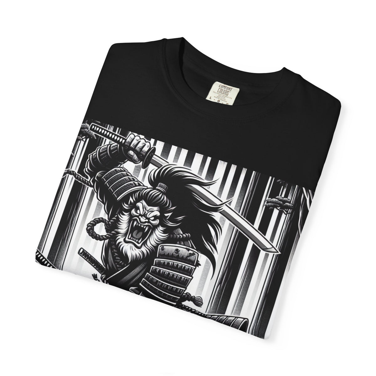 Samurai Graphic T-Shirt - Cotton Tee for Anime Lovers