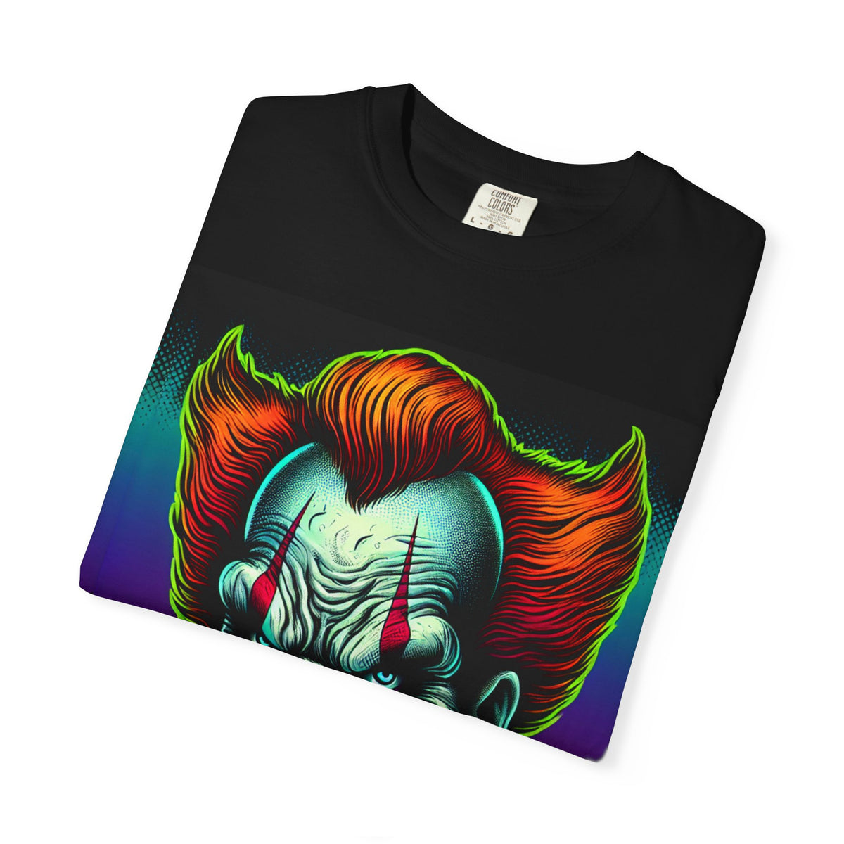 Creepy Clown Graphic Garment-Dyed T-Shirt