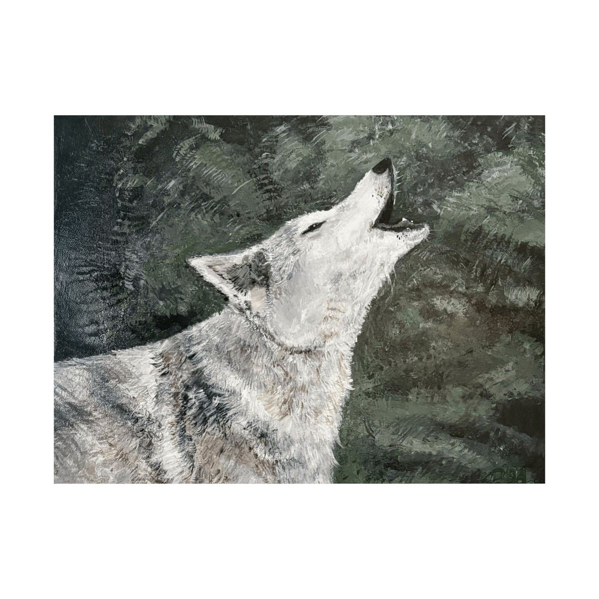 Unheard — Wolf Art Print | Original Acrylic Painting Reproduction