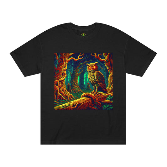 Vibrant Owl Tee - Artful Forest Design
