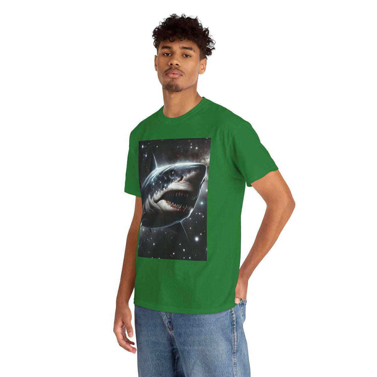 Shark Graphic Unisex Heavy Cotton Tee - Bold Ocean Vibes