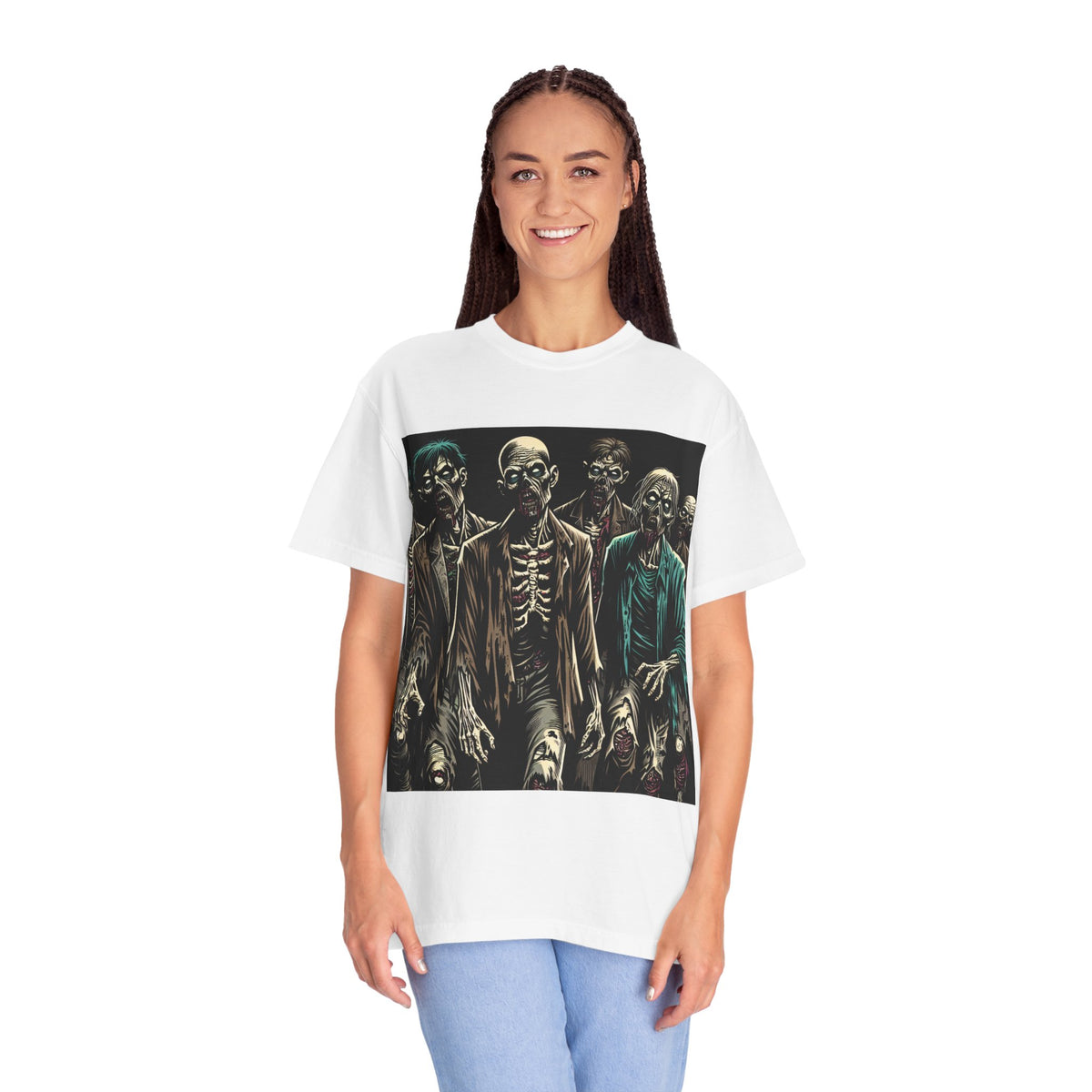 Zombie-Themed Garment-Dyed T-Shirt