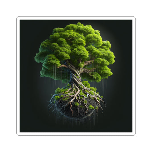 Vibrant Tree Kiss-Cut Stickers - Eco-Friendly Nature Decor, Gift for Plant Lovers, Laptops, Water Bottles, Scrapbooking
