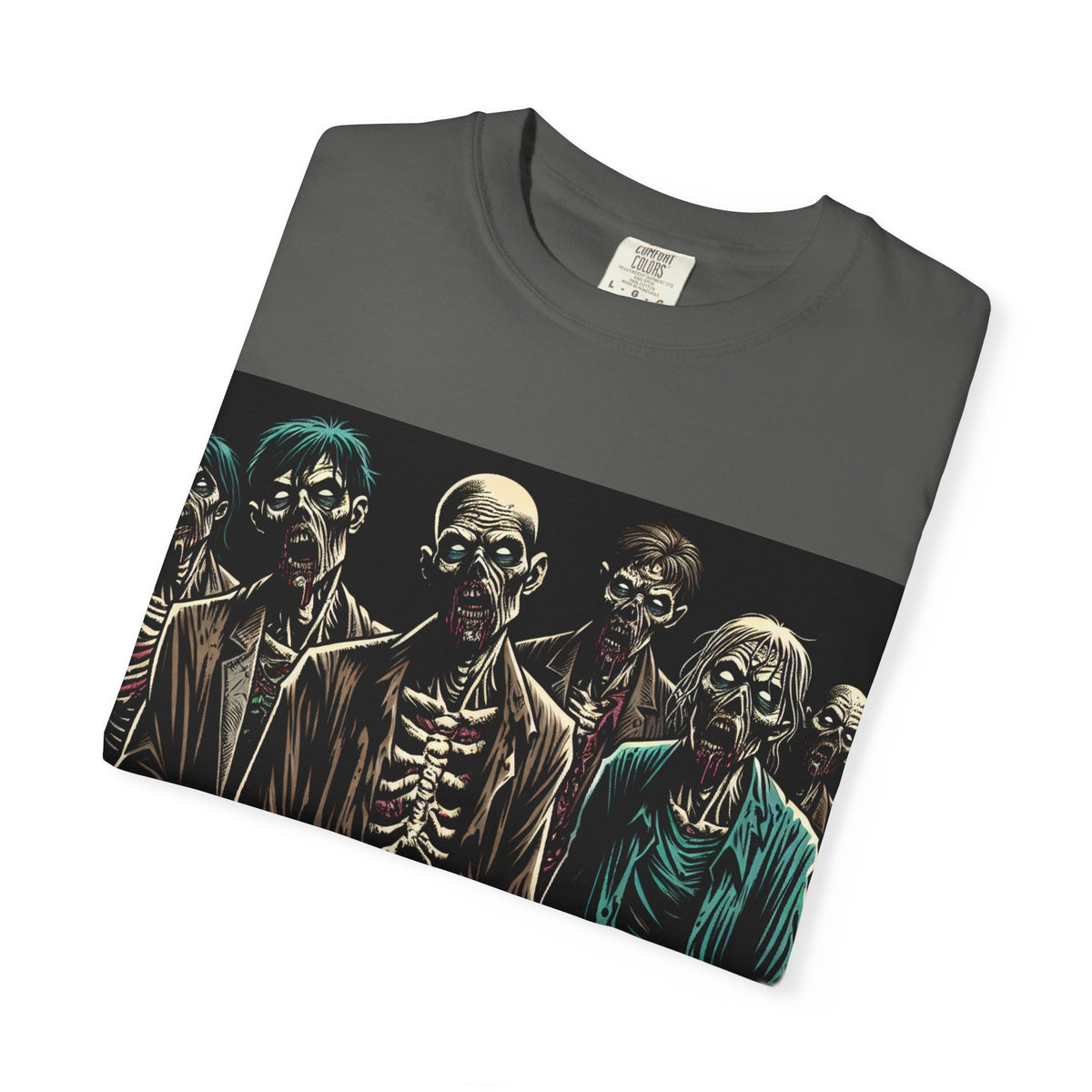 Zombie-Themed Garment-Dyed T-Shirt