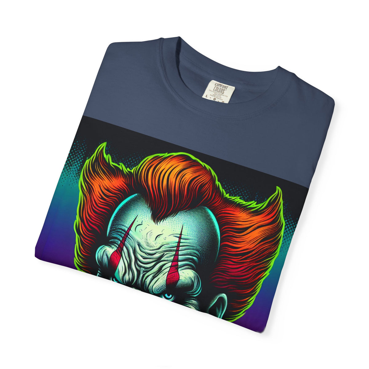 Creepy Clown Graphic Garment-Dyed T-Shirt