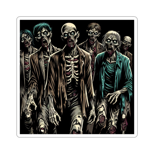 Zombie Kiss-Cut Stickers | Creepy Halloween Decor, Laptop Stickers, Haunted House Decor, Horror Collectible, Unique Gifts