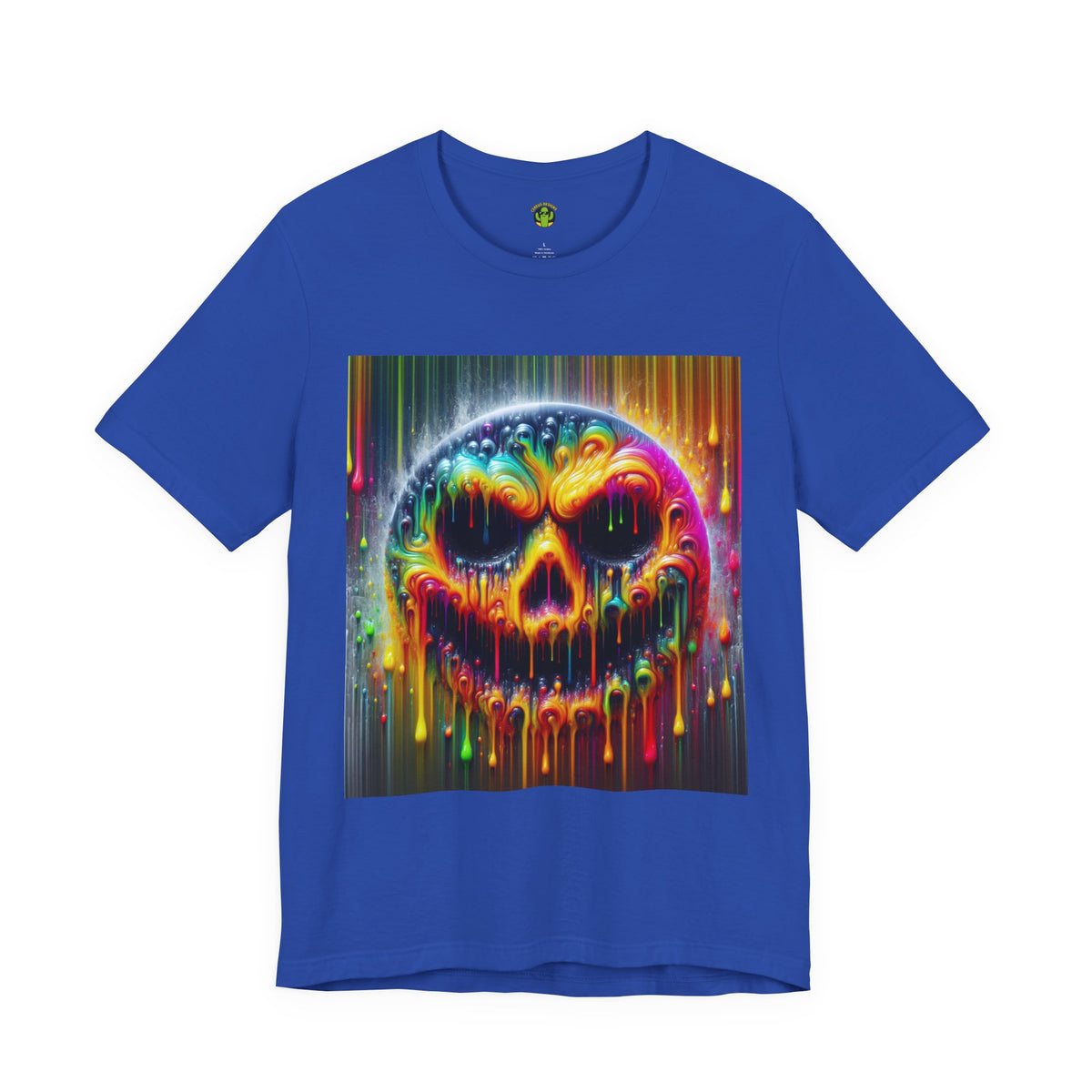 Psychedelic Skull Tee, Edgy Streetwear, Trendy Casual Wear